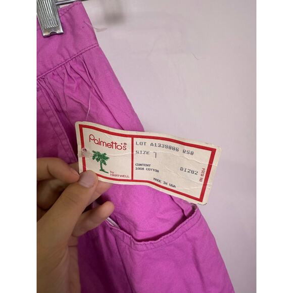 VTG NWT Girls Pink High Waist Pink Pants Sz 7 - Picture 2 of 8